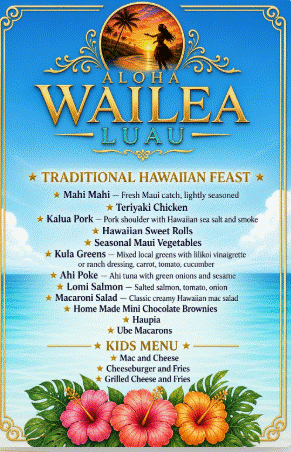 Aloha Wailea Luau General Seating 5